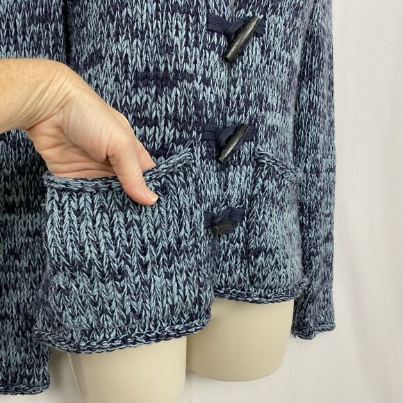 Moda International Cardigan Sweater Women Small Wool Toggle Button Shawl Vtg 90s - Picture 3 of 11